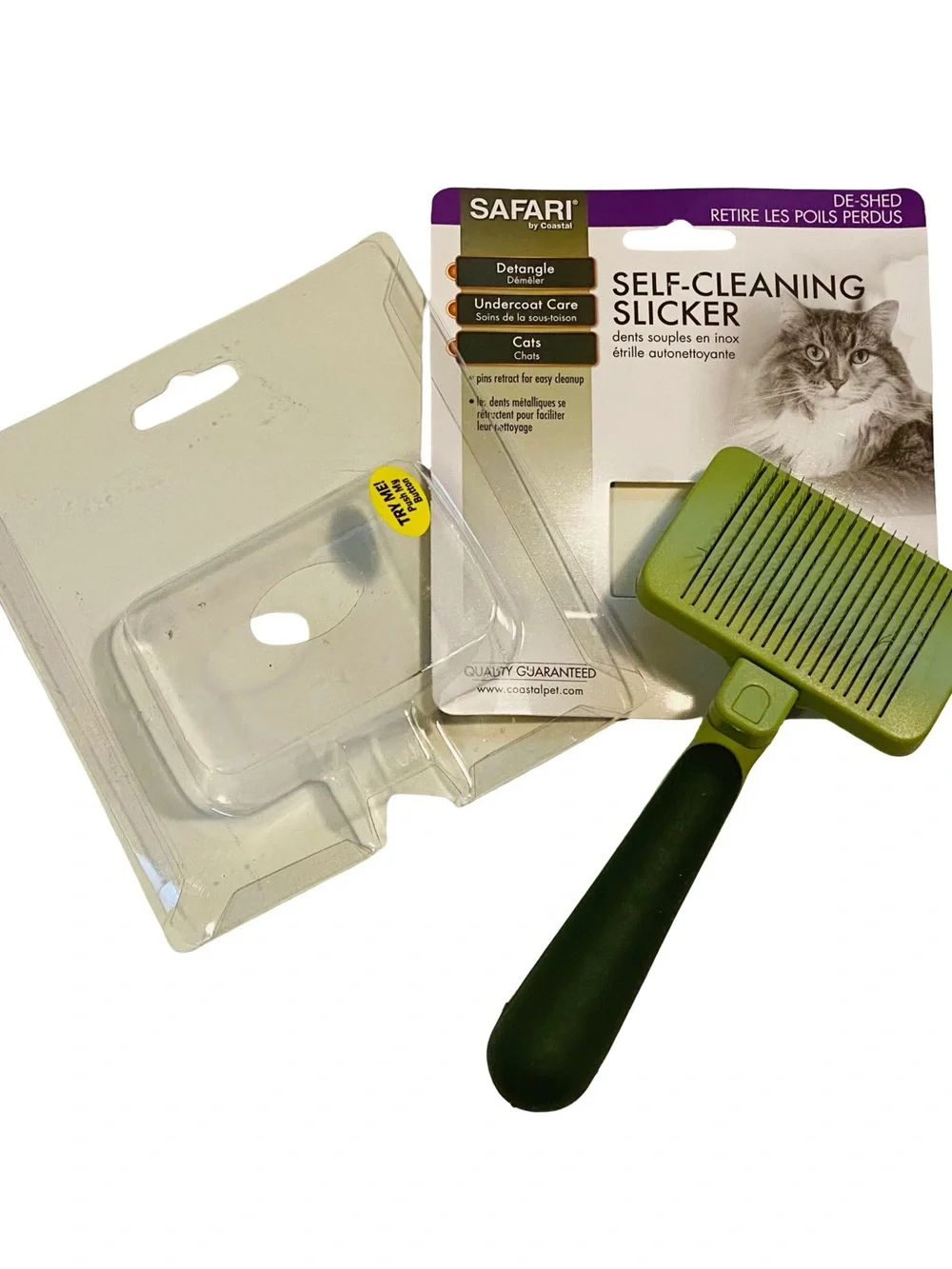SAFARI Self Cleaning Slicker Brush for Cats - Grooming, Cat Care